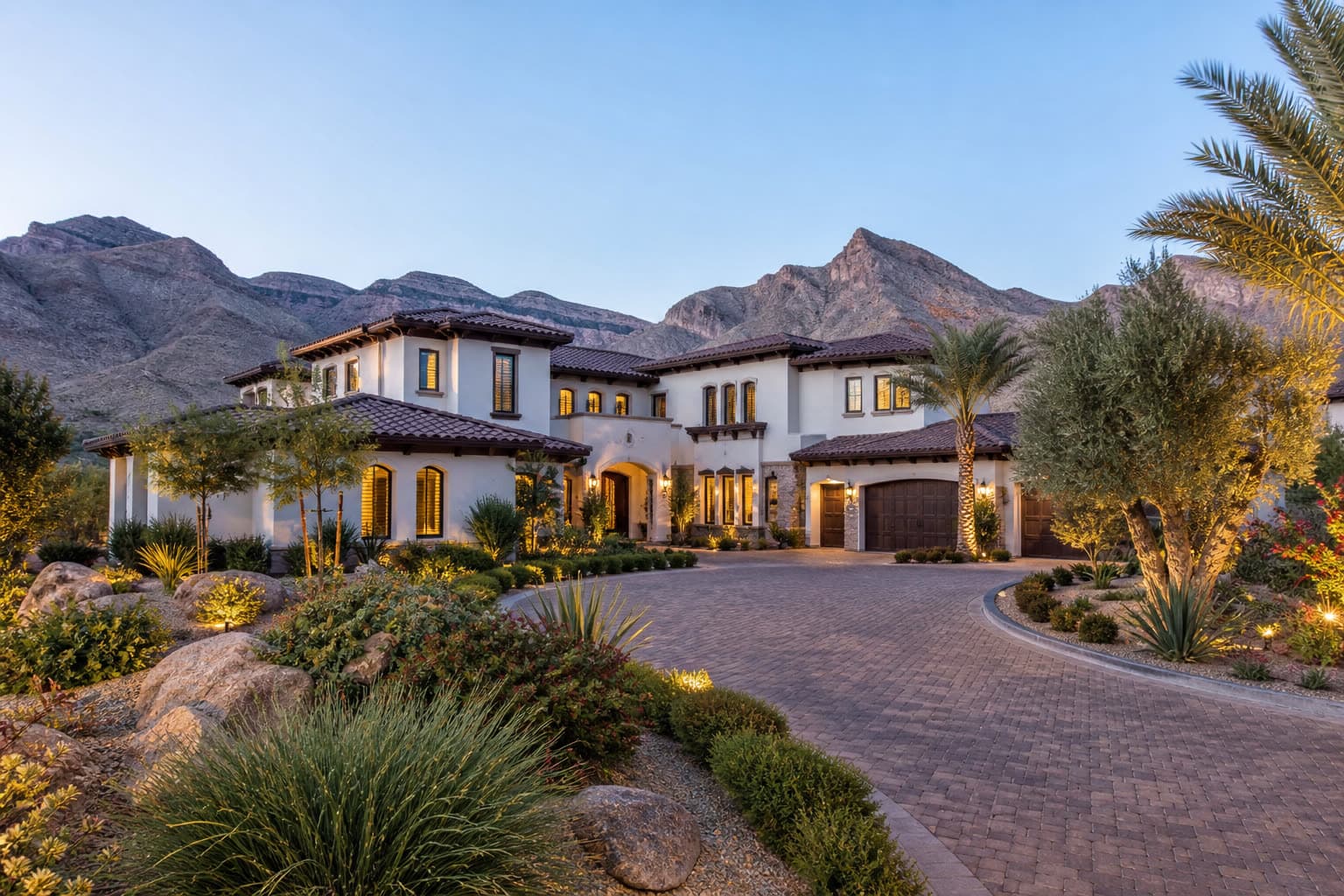 Maintained Las Vegas estate exterior for property management